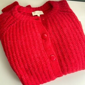 Sezane Emile Cardigan, Red, XL
